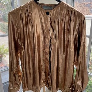 Vintage copper metallic blouse. Size 6.